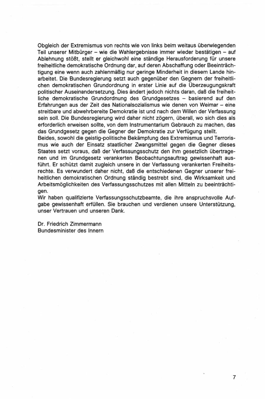 Seite 7 des Verfassungsschutzbericht 1982 Bund