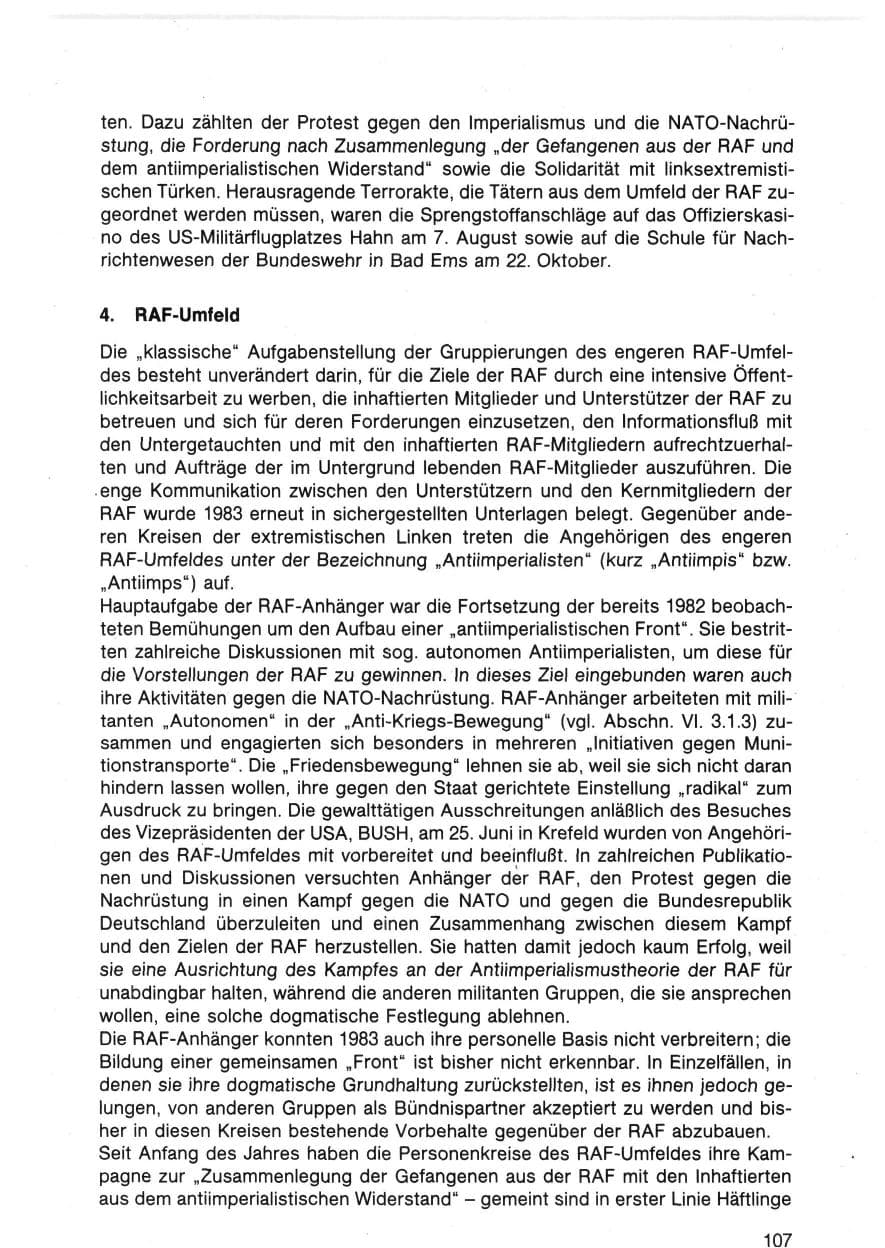 Seite 112 des Verfassungsschutzbericht 1983 Bund