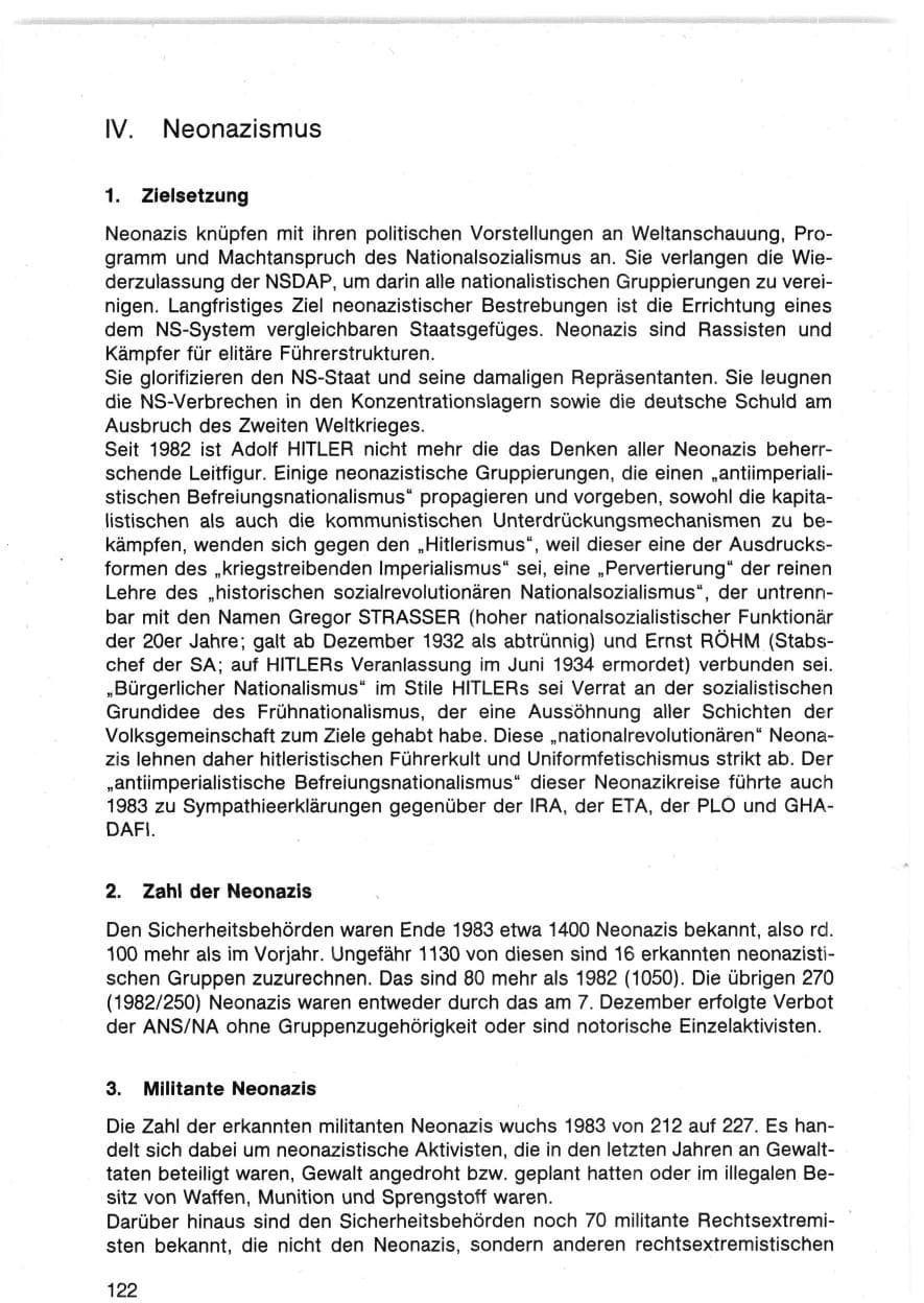 Seite 125 des Verfassungsschutzbericht 1983 Bund