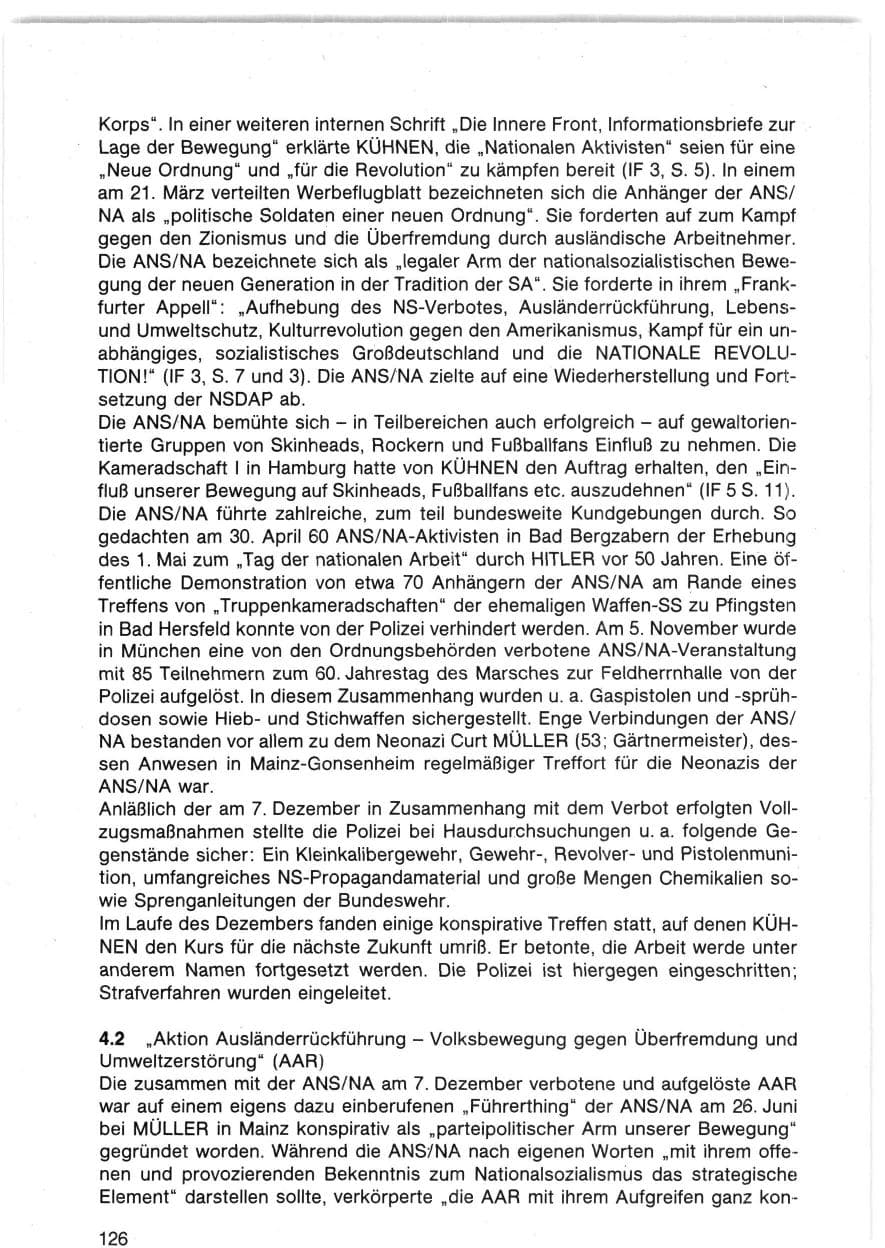 Seite 129 des Verfassungsschutzbericht 1983 Bund