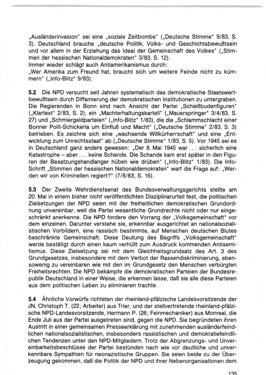 Seite 138 des Verfassungsschutzbericht 1983 Bund