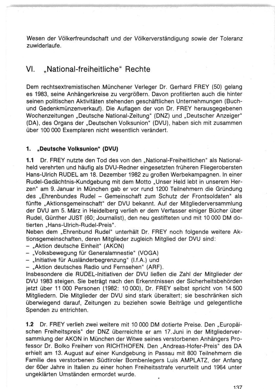 Seite 140 des Verfassungsschutzbericht 1983 Bund