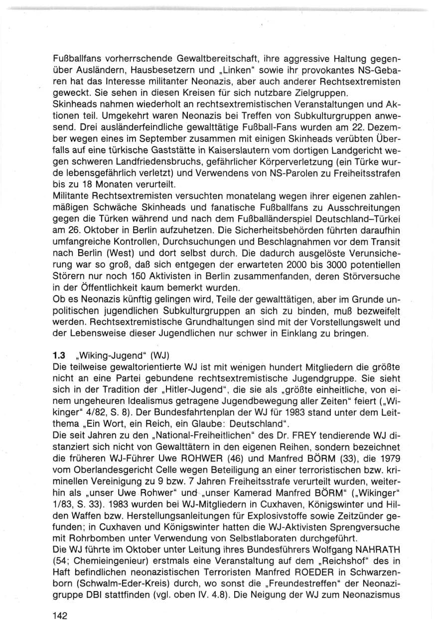 Seite 145 des Verfassungsschutzbericht 1983 Bund