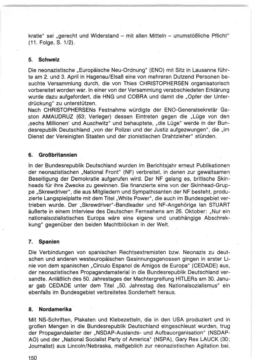 Seite 153 des Verfassungsschutzbericht 1983 Bund