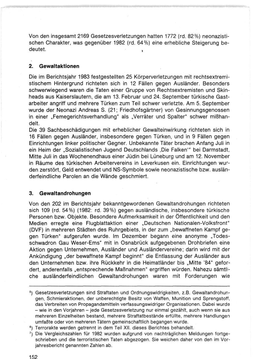 Seite 155 des Verfassungsschutzbericht 1983 Bund