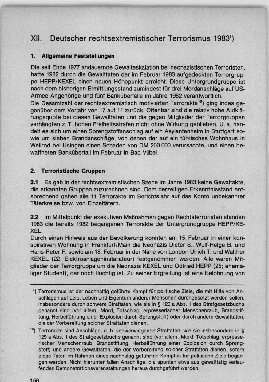Seite 159 des Verfassungsschutzbericht 1983 Bund