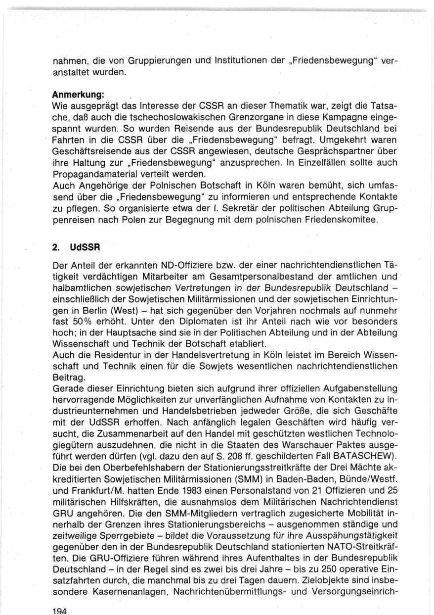 Seite 197 des Verfassungsschutzbericht 1983 Bund
