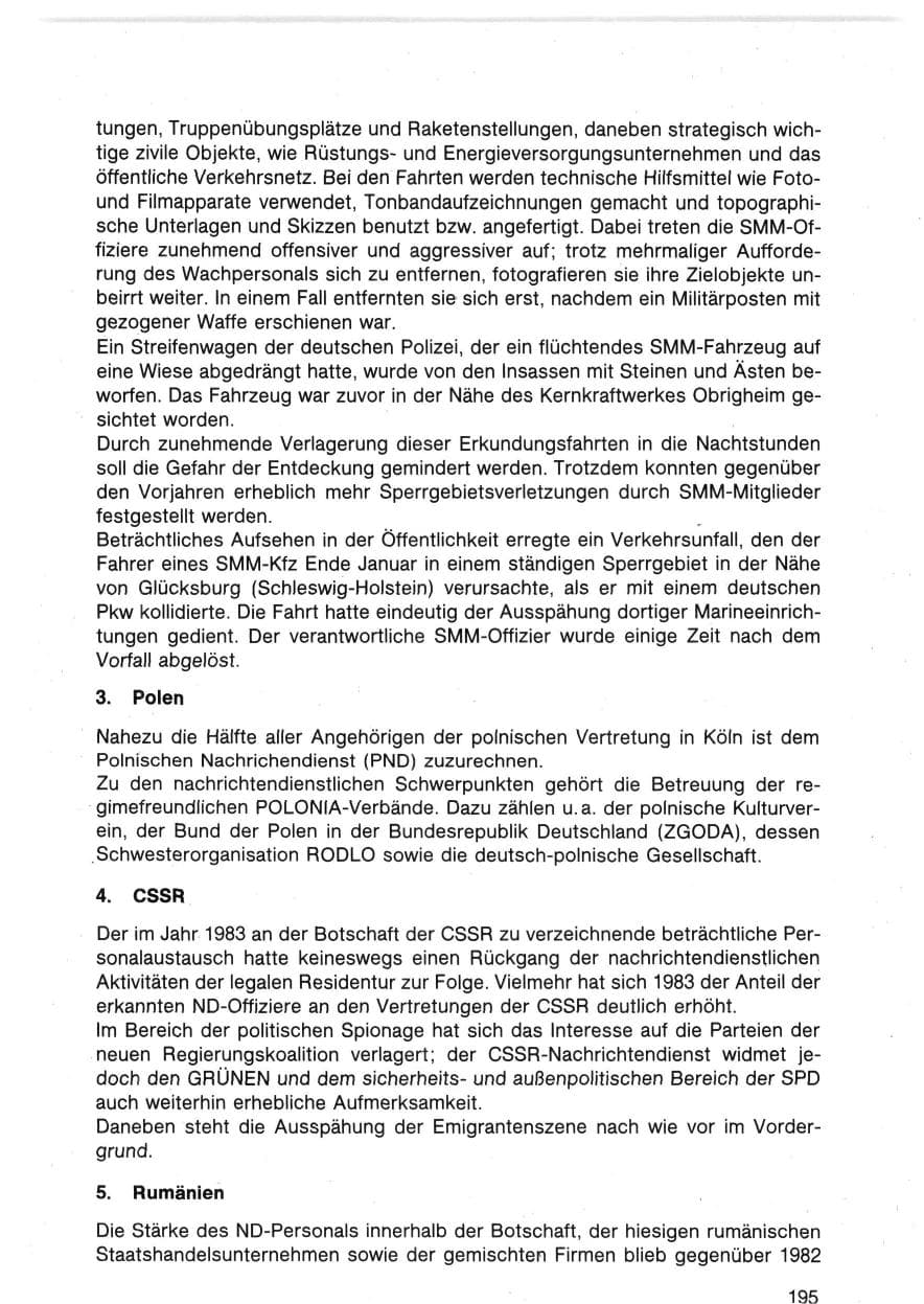 Seite 198 des Verfassungsschutzbericht 1983 Bund