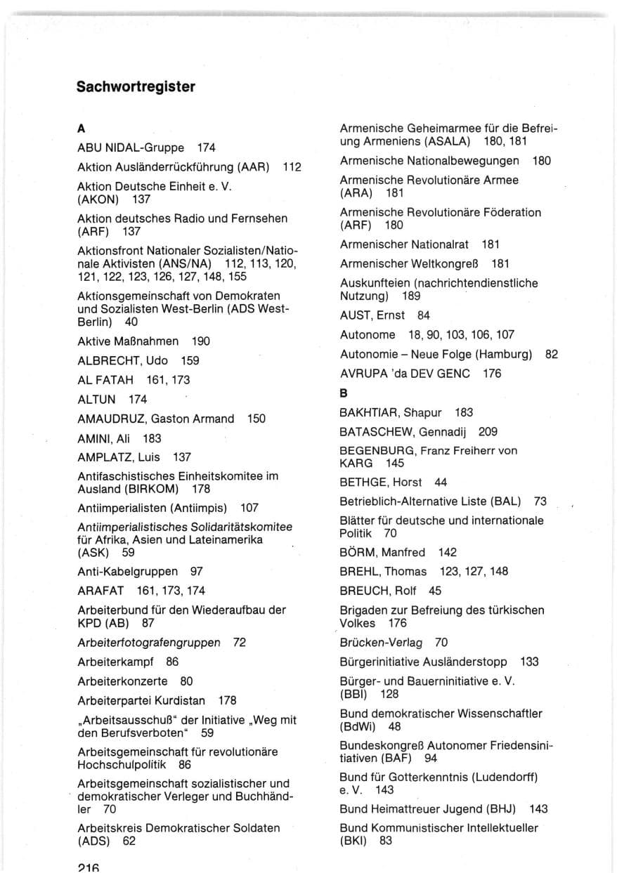 Seite 219 des Verfassungsschutzbericht 1983 Bund