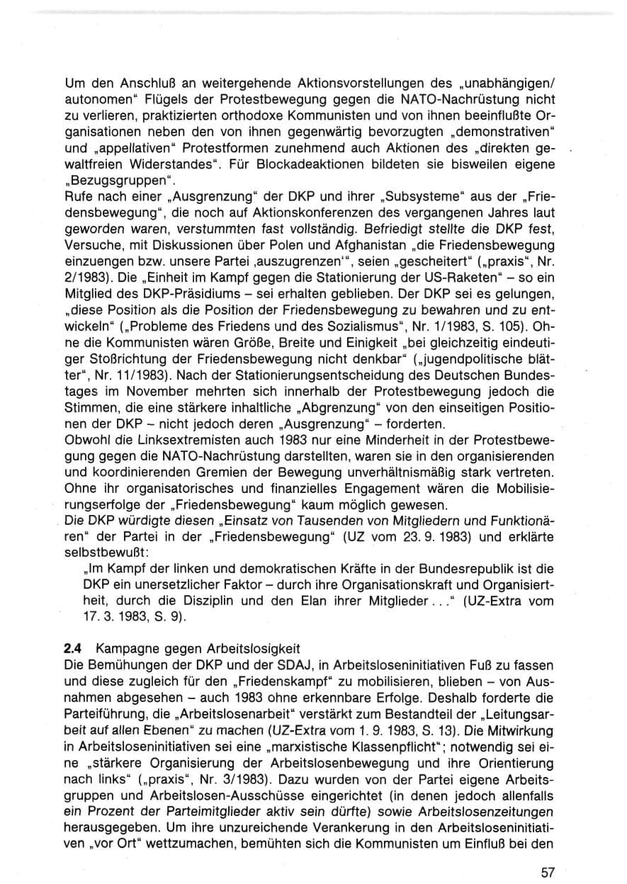 Seite 58 des Verfassungsschutzbericht 1983 Bund