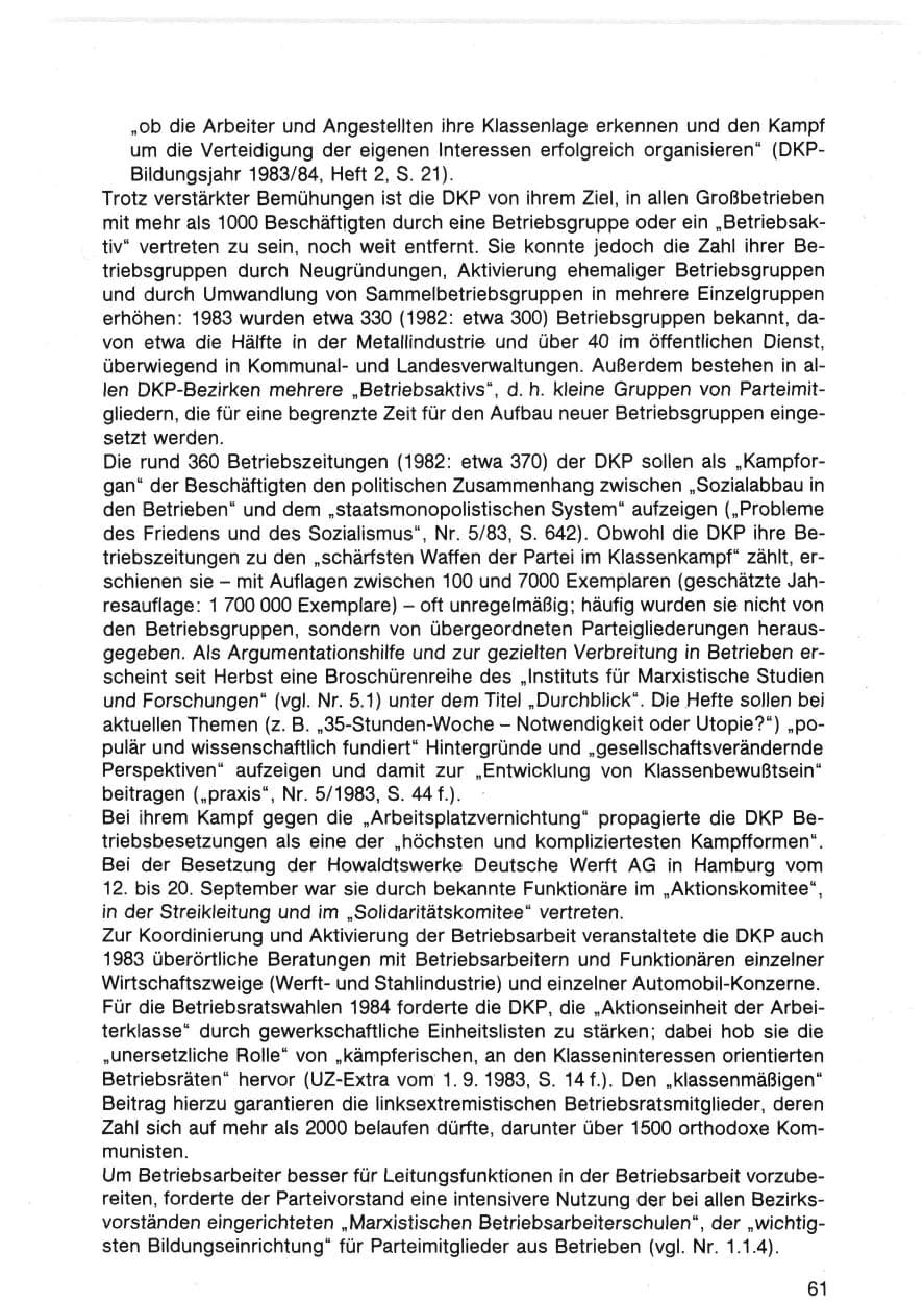 Seite 63 des Verfassungsschutzbericht 1983 Bund