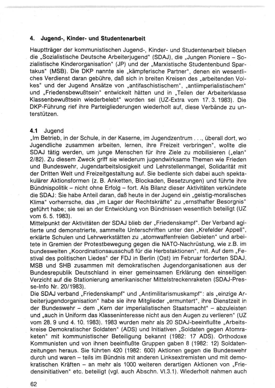 Seite 64 des Verfassungsschutzbericht 1983 Bund
