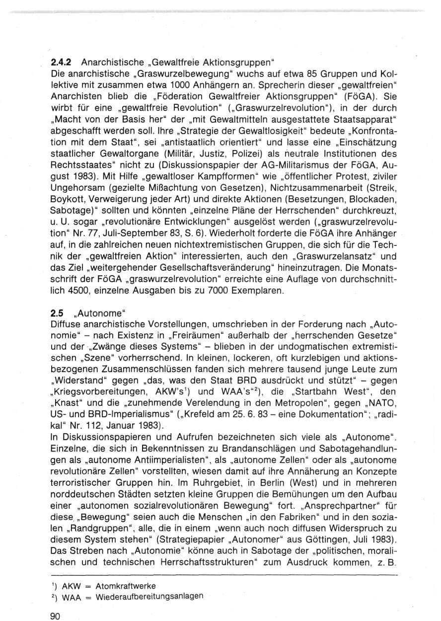 Seite 94 des Verfassungsschutzbericht 1983 Bund