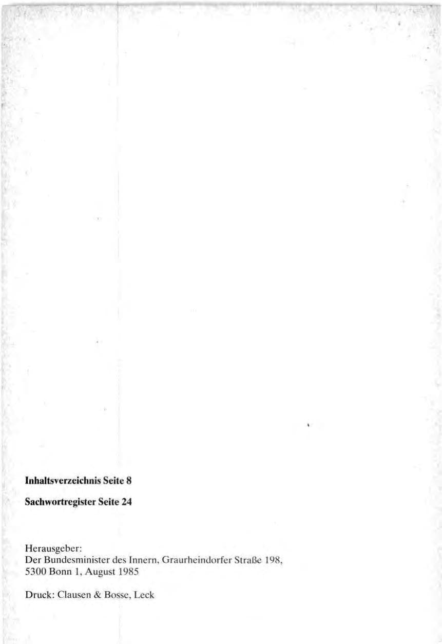 Seite 2 des Verfassungsschutzbericht 1984 Bund