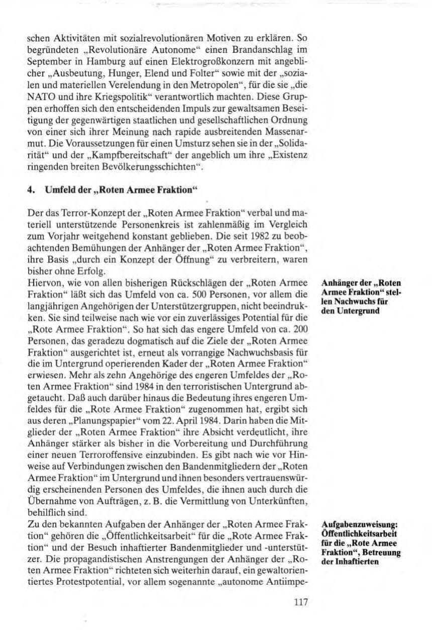 Seite 115 des Verfassungsschutzbericht 1984 Bund