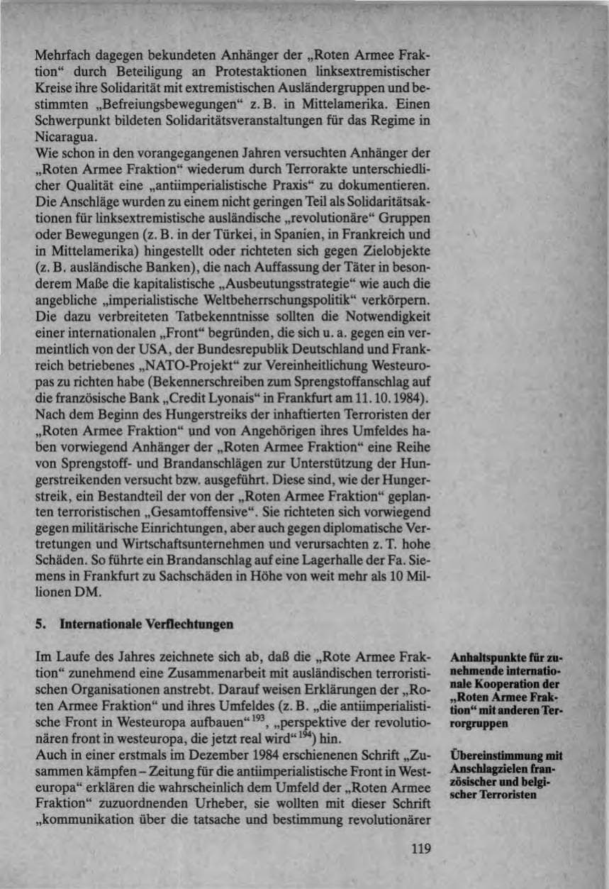 Seite 117 des Verfassungsschutzbericht 1984 Bund
