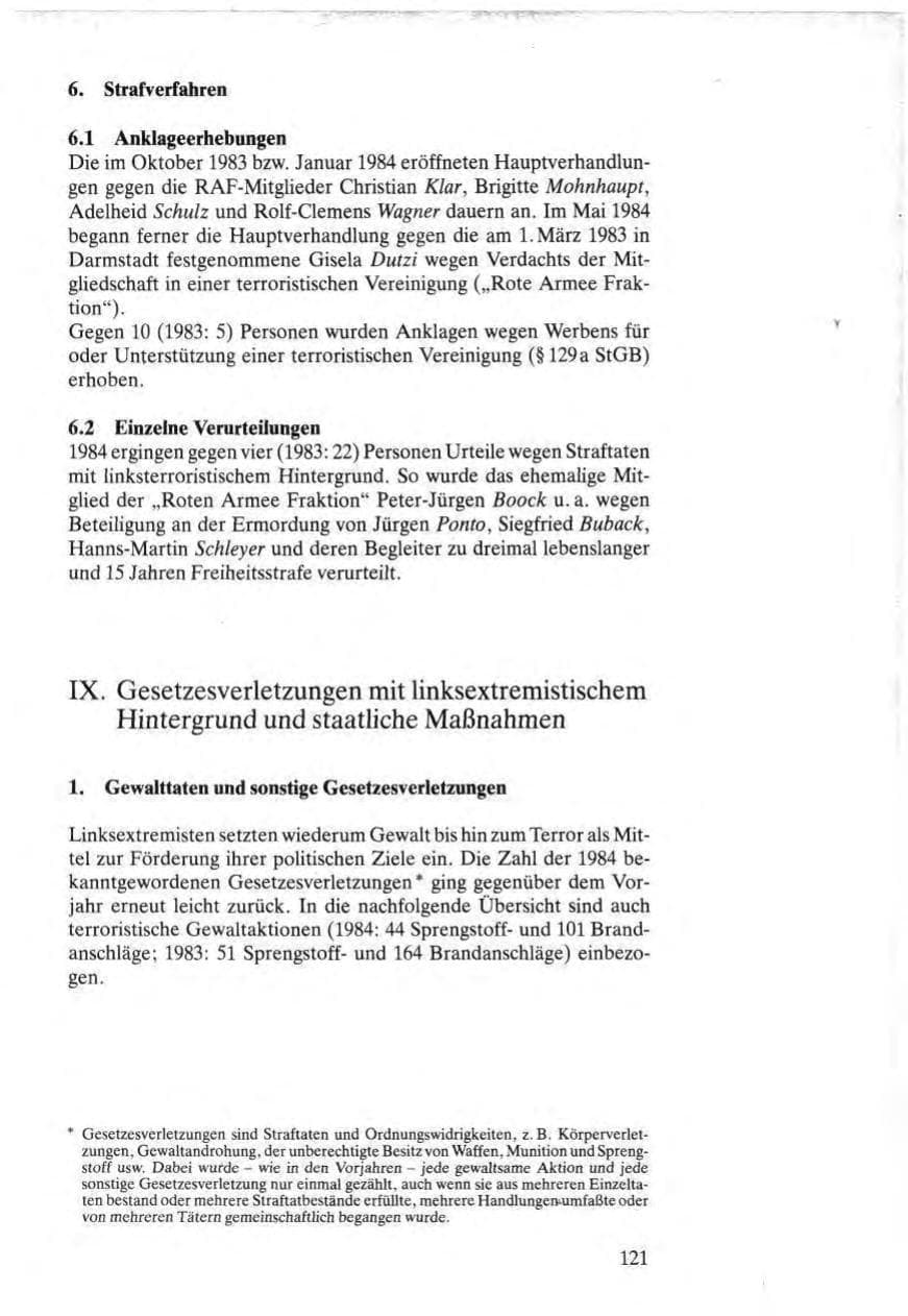 Seite 119 des Verfassungsschutzbericht 1984 Bund