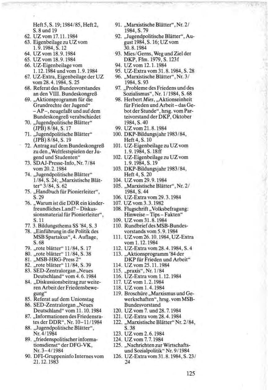 Seite 123 des Verfassungsschutzbericht 1984 Bund