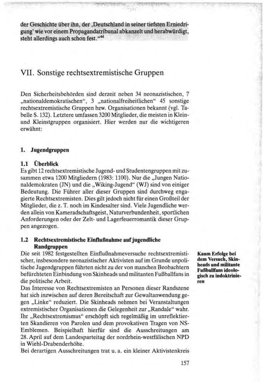 Seite 155 des Verfassungsschutzbericht 1984 Bund