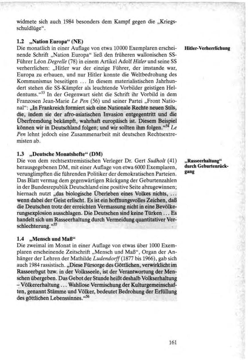 Seite 159 des Verfassungsschutzbericht 1984 Bund