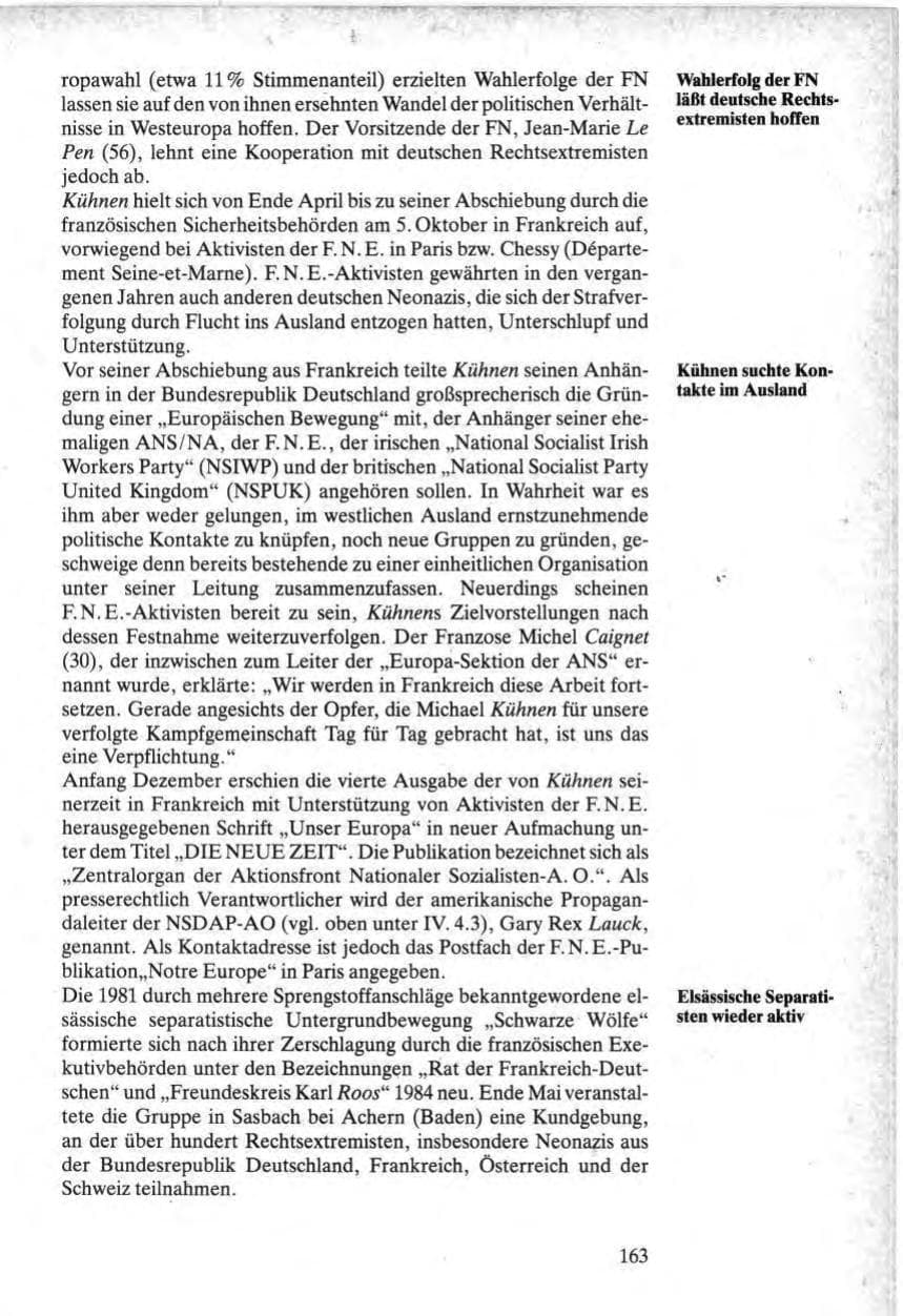 Seite 161 des Verfassungsschutzbericht 1984 Bund