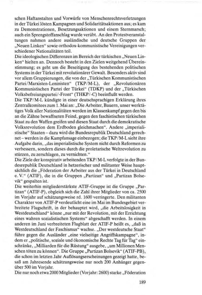 Seite 187 des Verfassungsschutzbericht 1984 Bund