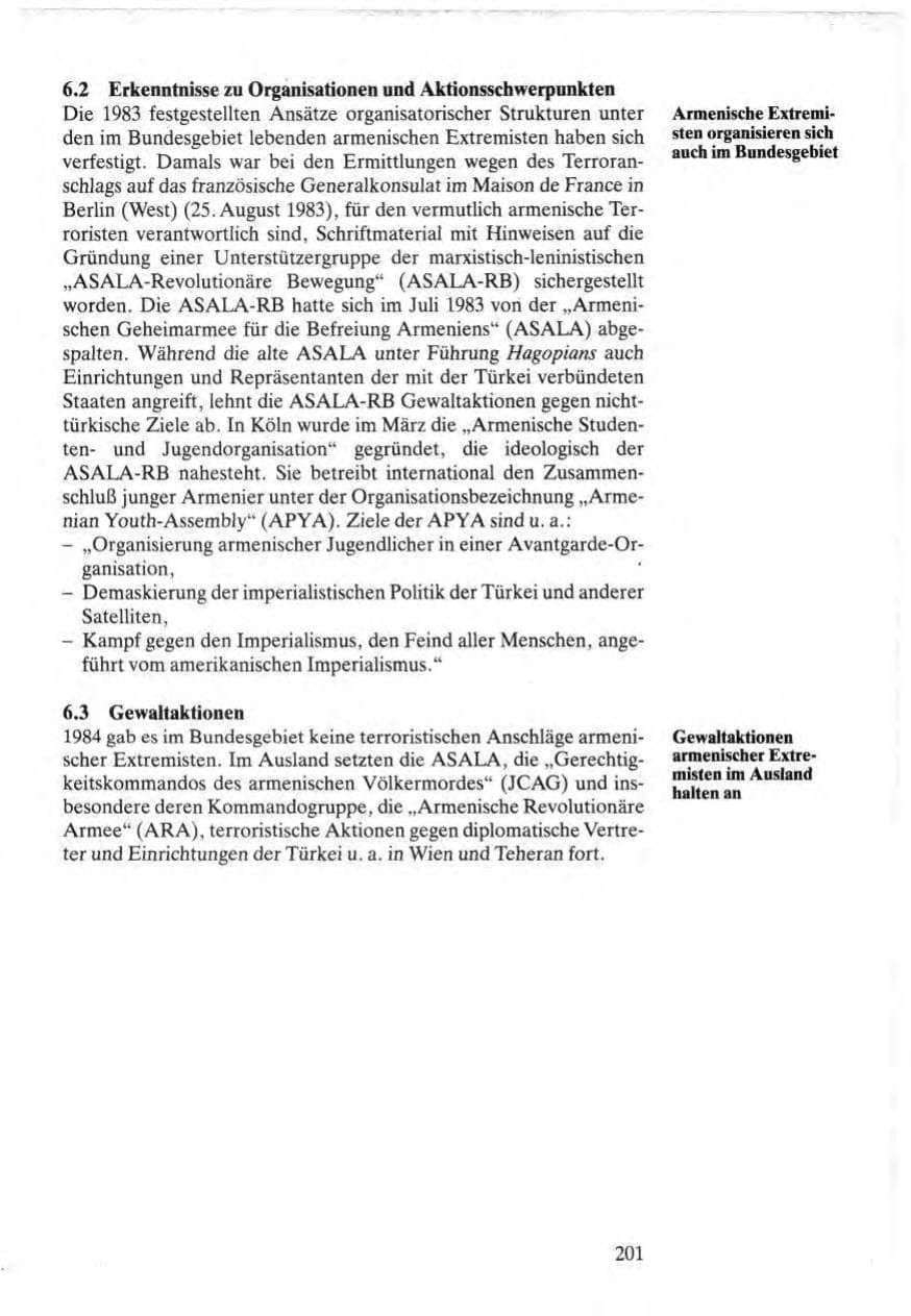 Seite 199 des Verfassungsschutzbericht 1984 Bund