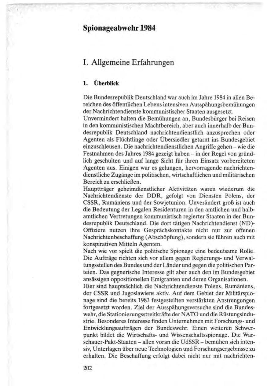 Seite 200 des Verfassungsschutzbericht 1984 Bund