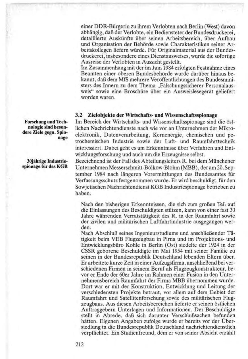 Seite 210 des Verfassungsschutzbericht 1984 Bund