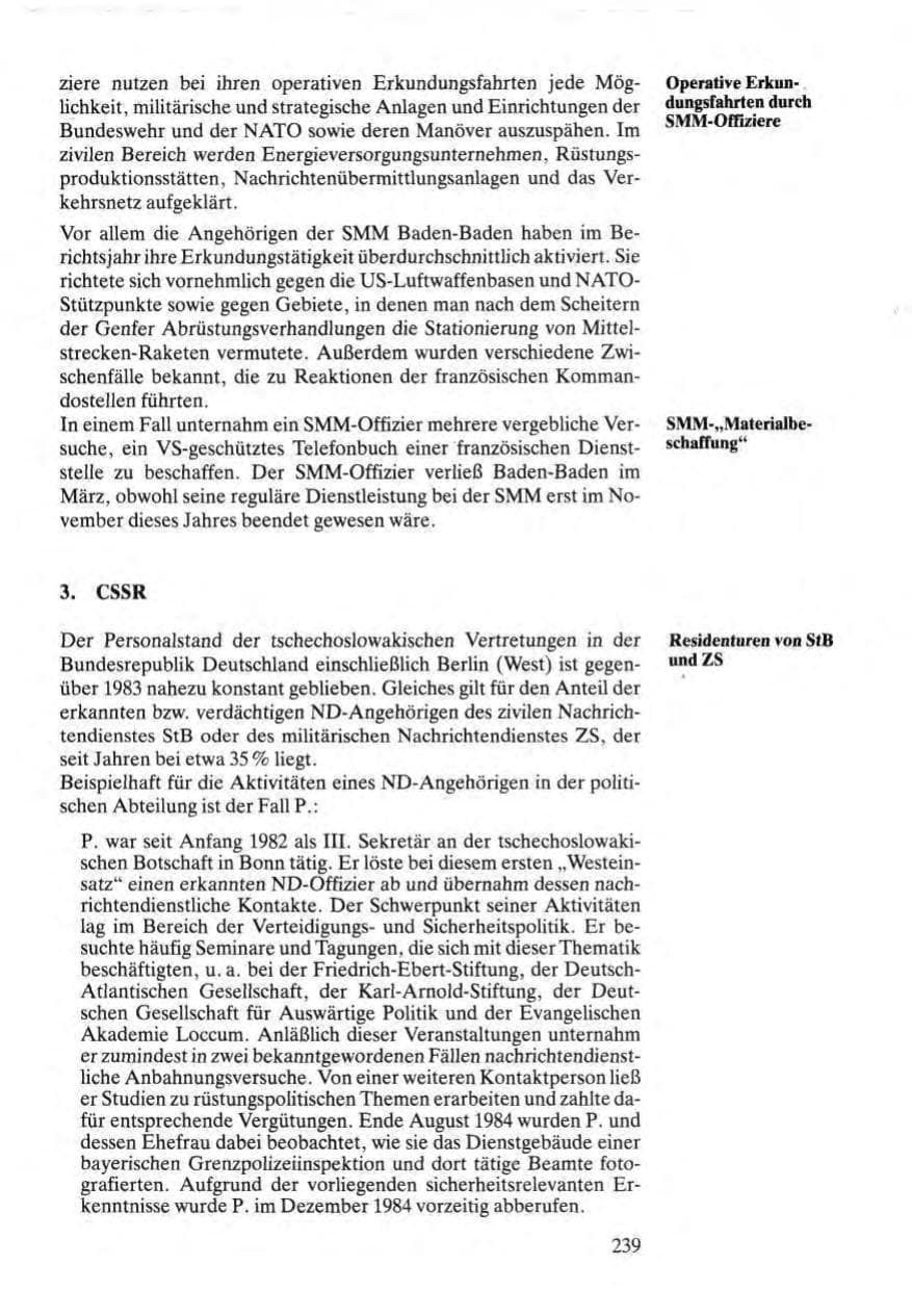 Seite 237 des Verfassungsschutzbericht 1984 Bund