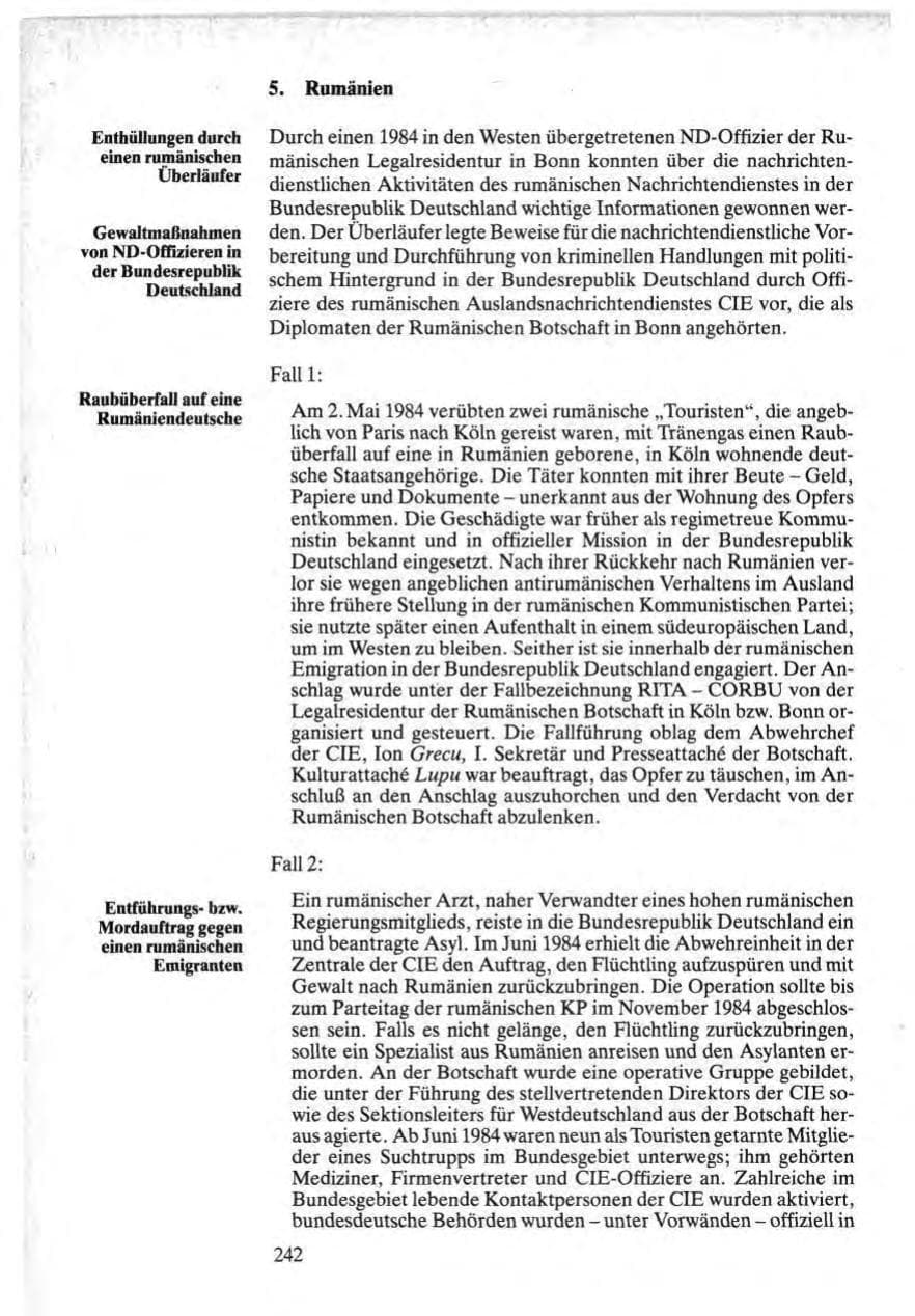 Seite 240 des Verfassungsschutzbericht 1984 Bund