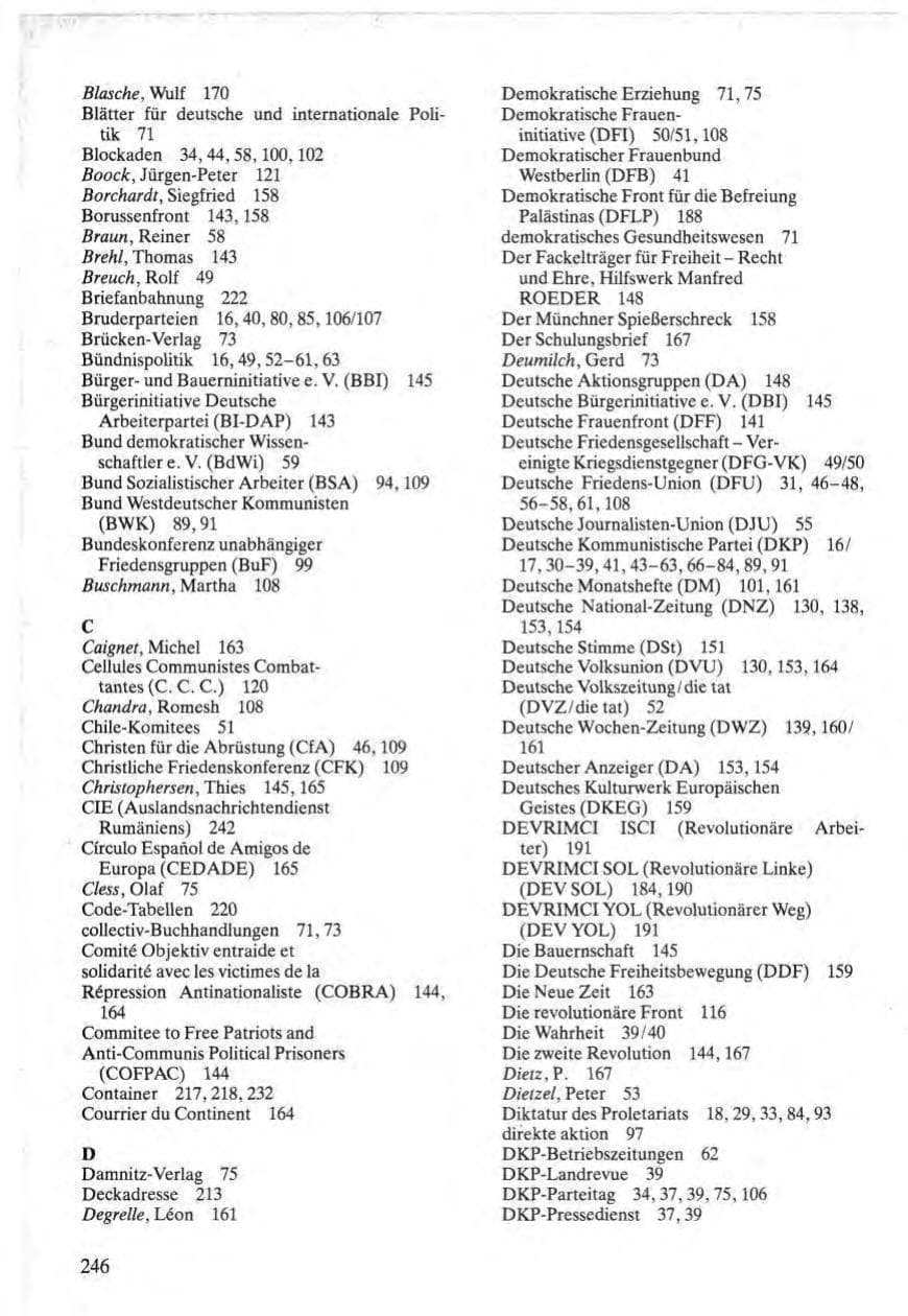 Seite 244 des Verfassungsschutzbericht 1984 Bund