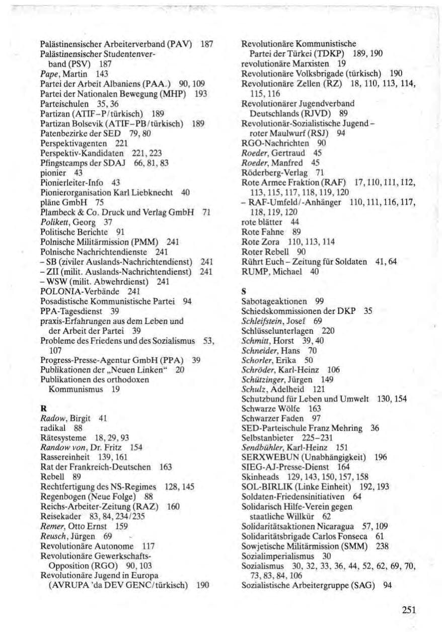Seite 249 des Verfassungsschutzbericht 1984 Bund