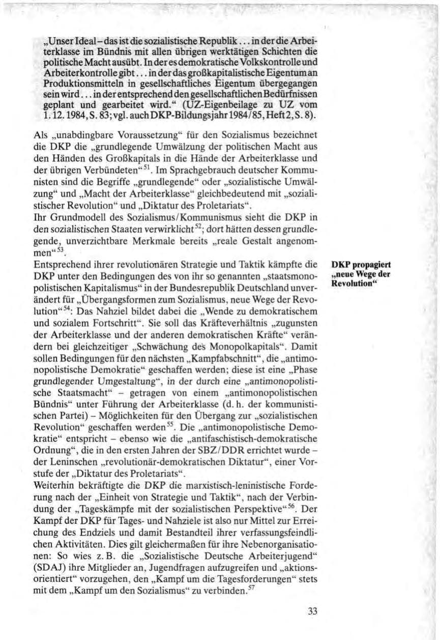 Seite 33 des Verfassungsschutzbericht 1984 Bund