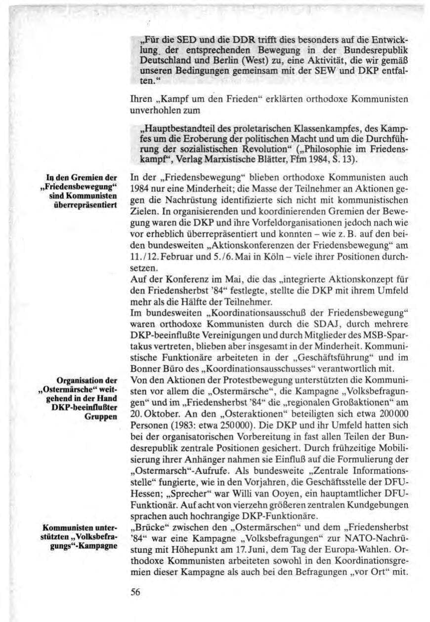 Seite 56 des Verfassungsschutzbericht 1984 Bund