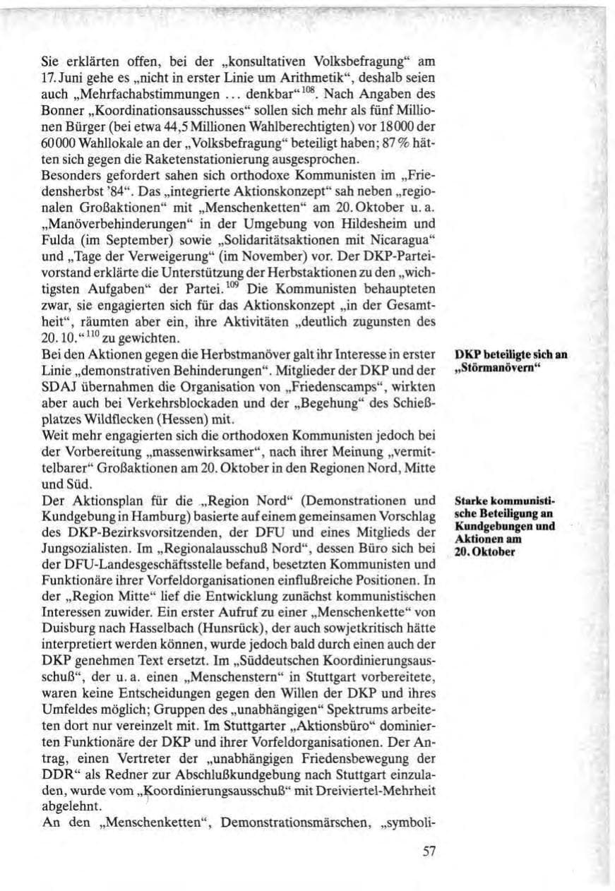 Seite 57 des Verfassungsschutzbericht 1984 Bund