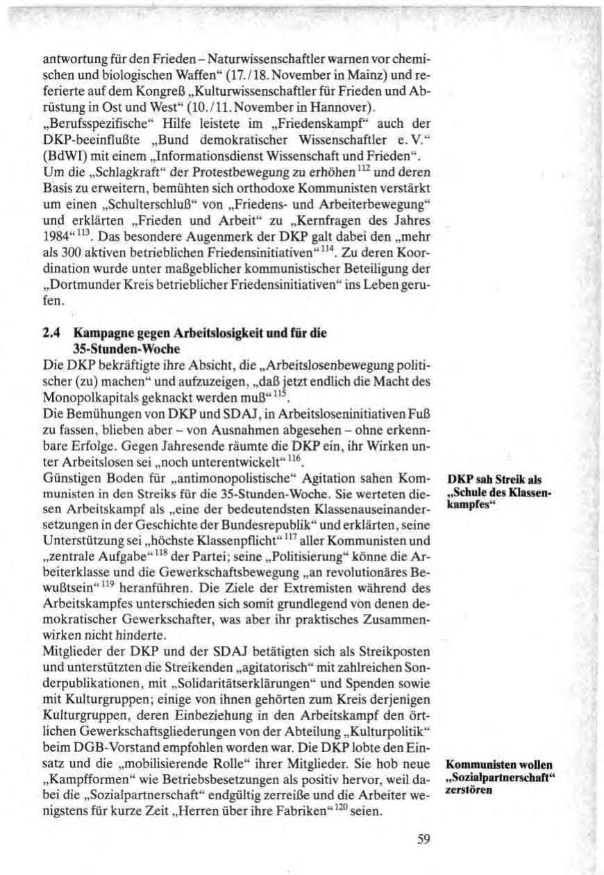 Seite 59 des Verfassungsschutzbericht 1984 Bund