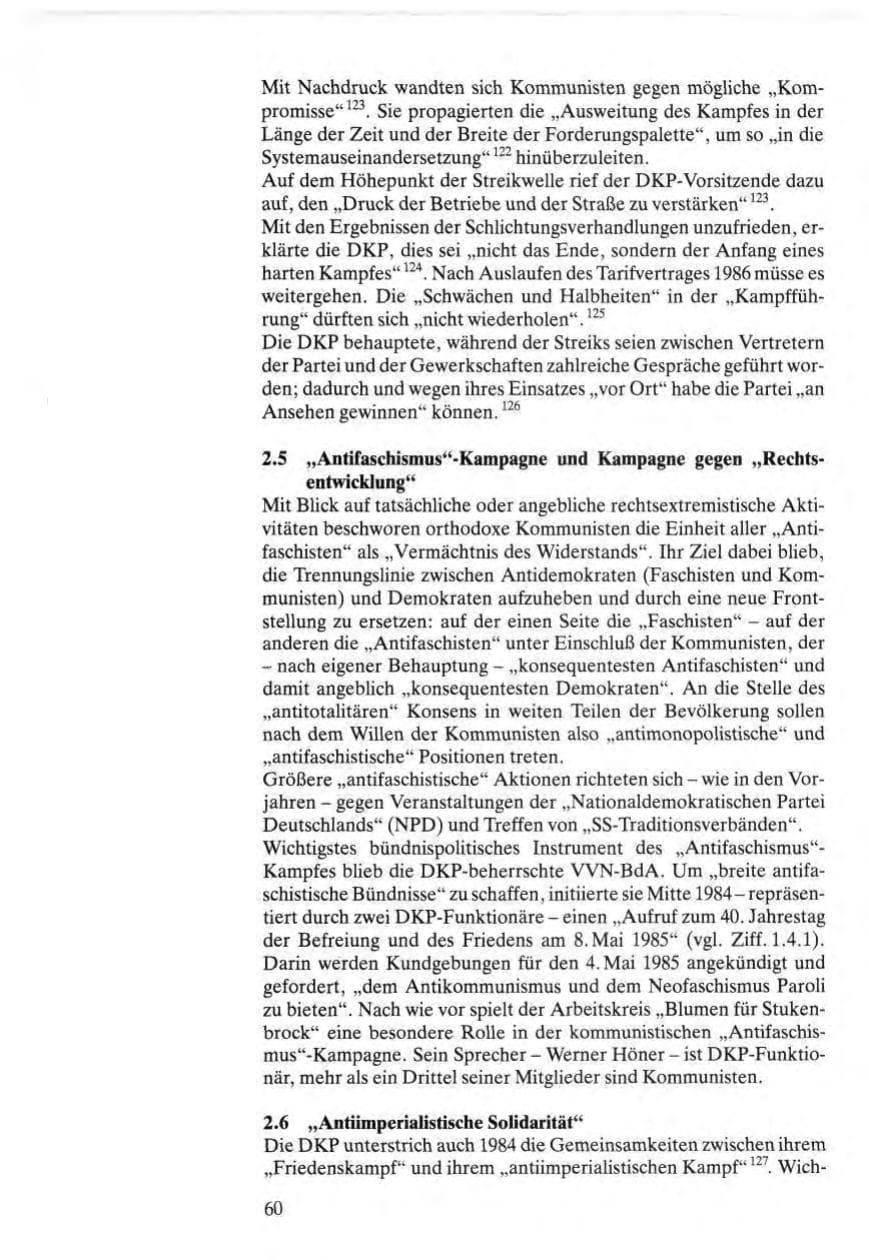 Seite 60 des Verfassungsschutzbericht 1984 Bund