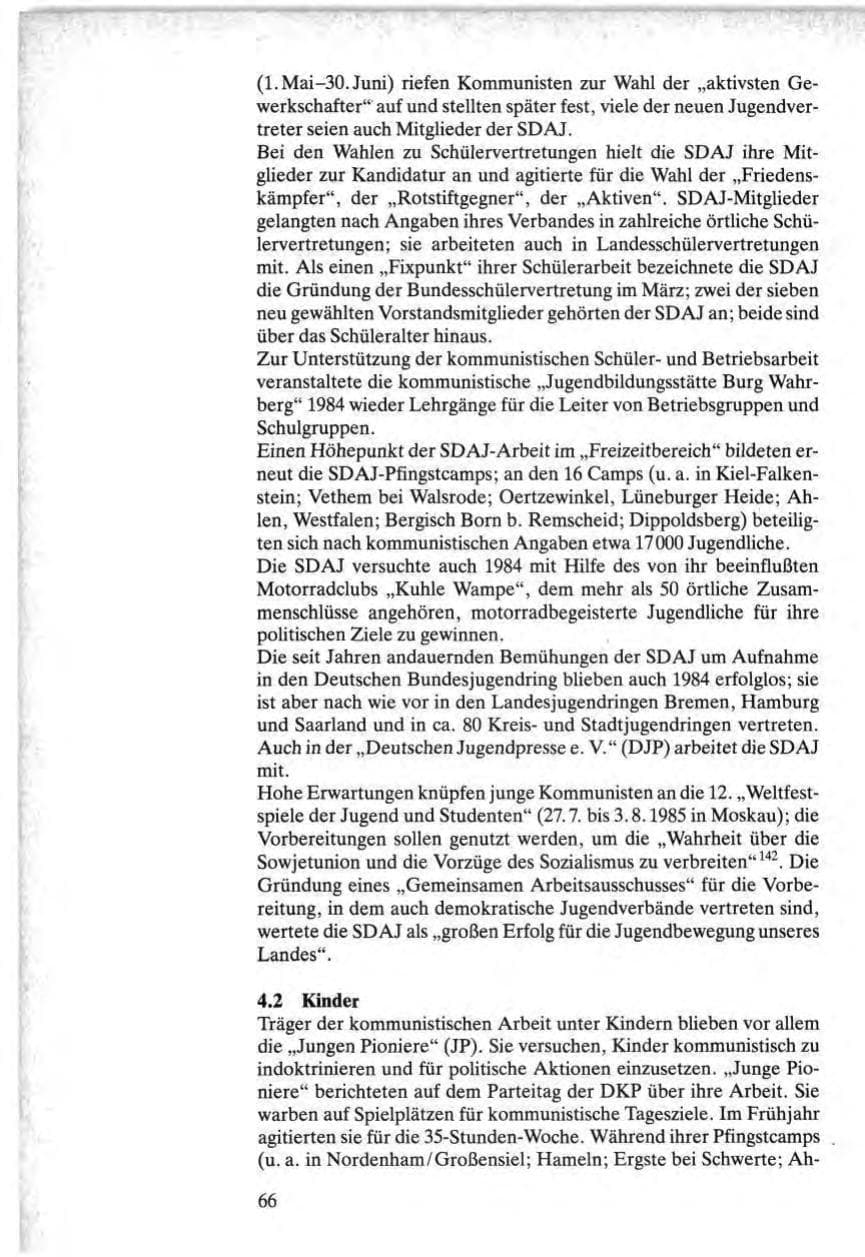 Seite 66 des Verfassungsschutzbericht 1984 Bund