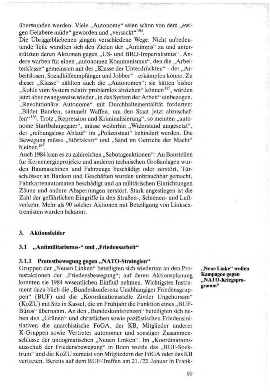 Seite 97 des Verfassungsschutzbericht 1984 Bund