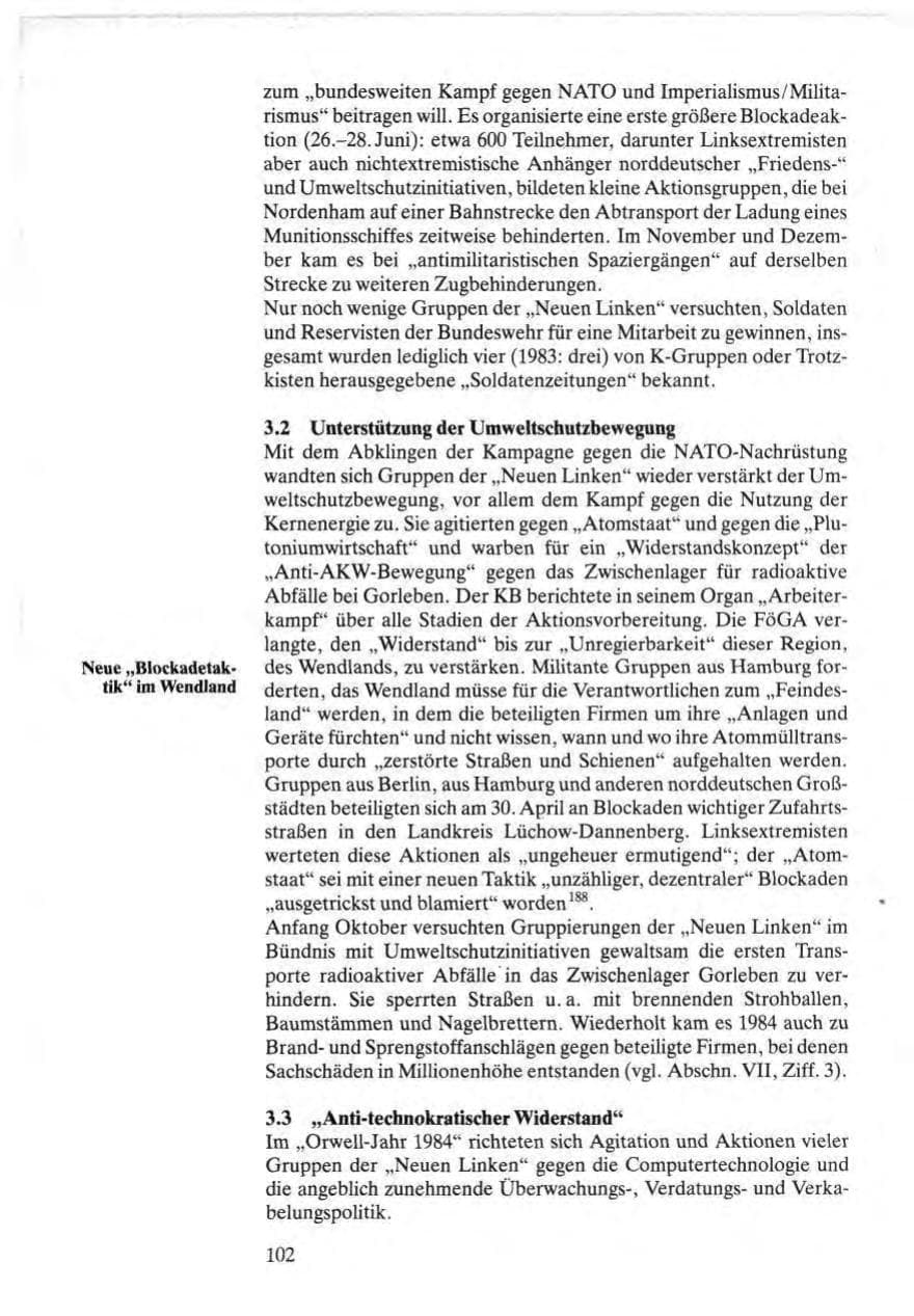 Seite 100 des Verfassungsschutzbericht 1984 Bund