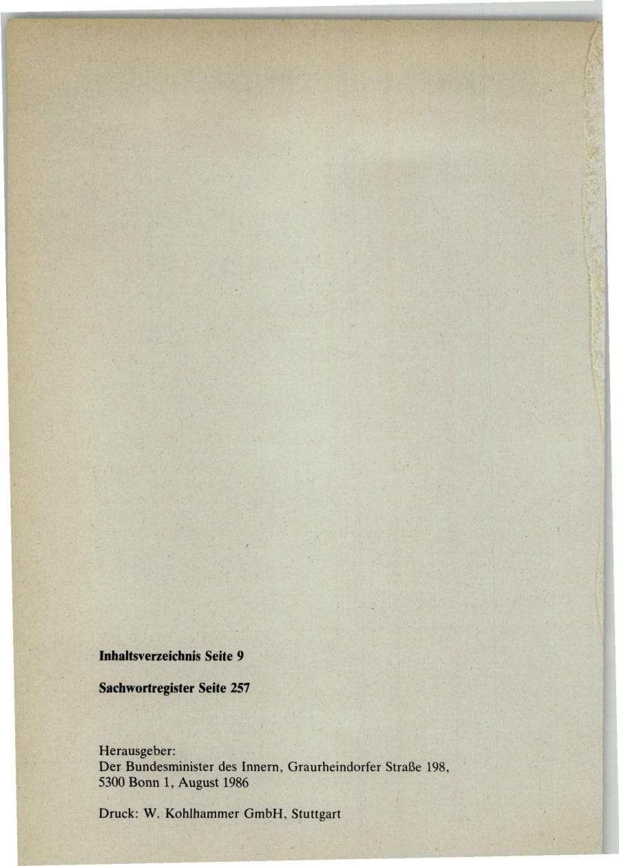 Seite 2 des Verfassungsschutzbericht 1985 Bund
