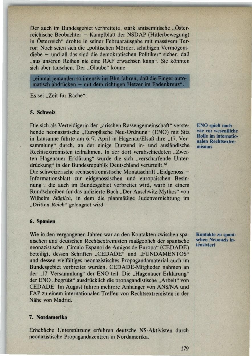 Seite 177 des Verfassungsschutzbericht 1985 Bund