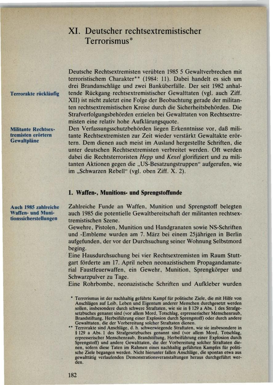 Seite 180 des Verfassungsschutzbericht 1985 Bund
