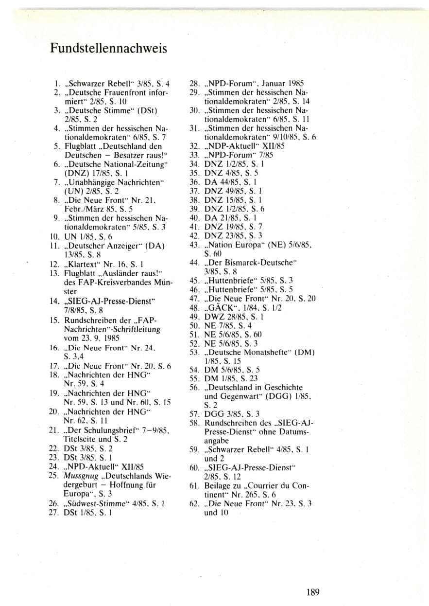 Seite 187 des Verfassungsschutzbericht 1985 Bund