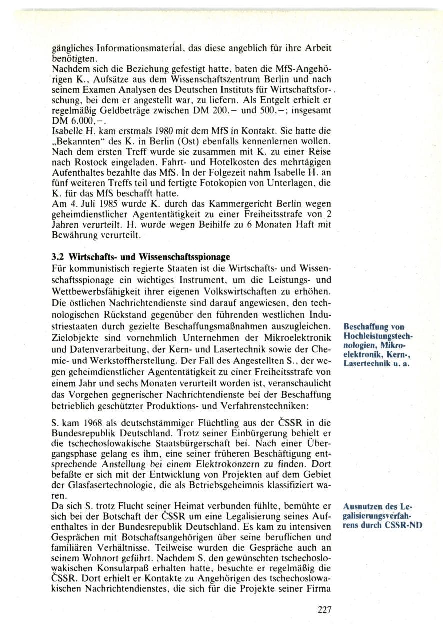 Seite 225 des Verfassungsschutzbericht 1985 Bund