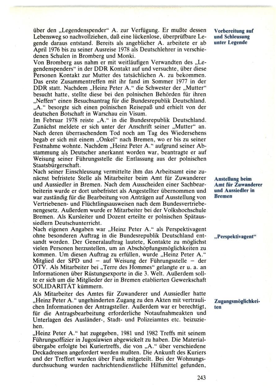 Seite 241 des Verfassungsschutzbericht 1985 Bund