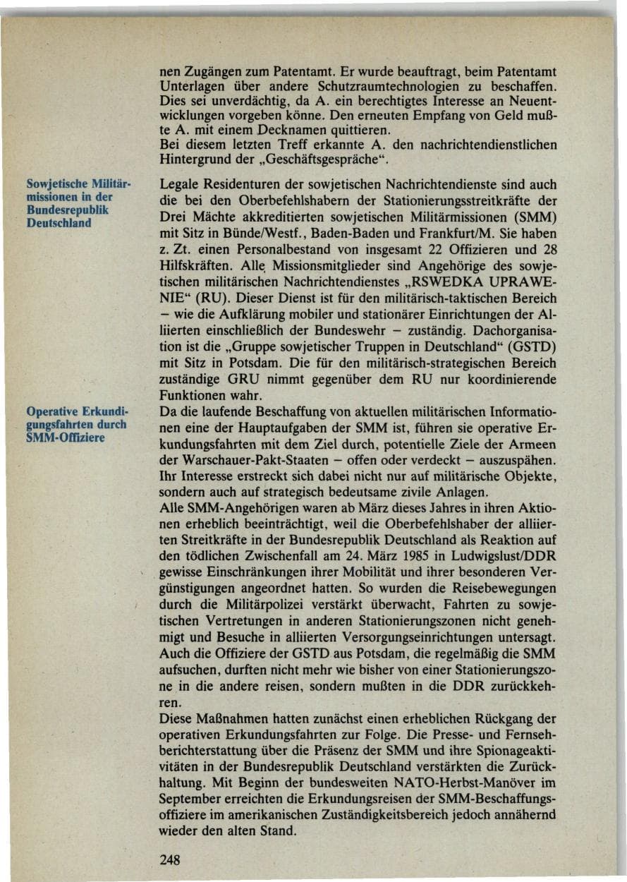 Seite 246 des Verfassungsschutzbericht 1985 Bund