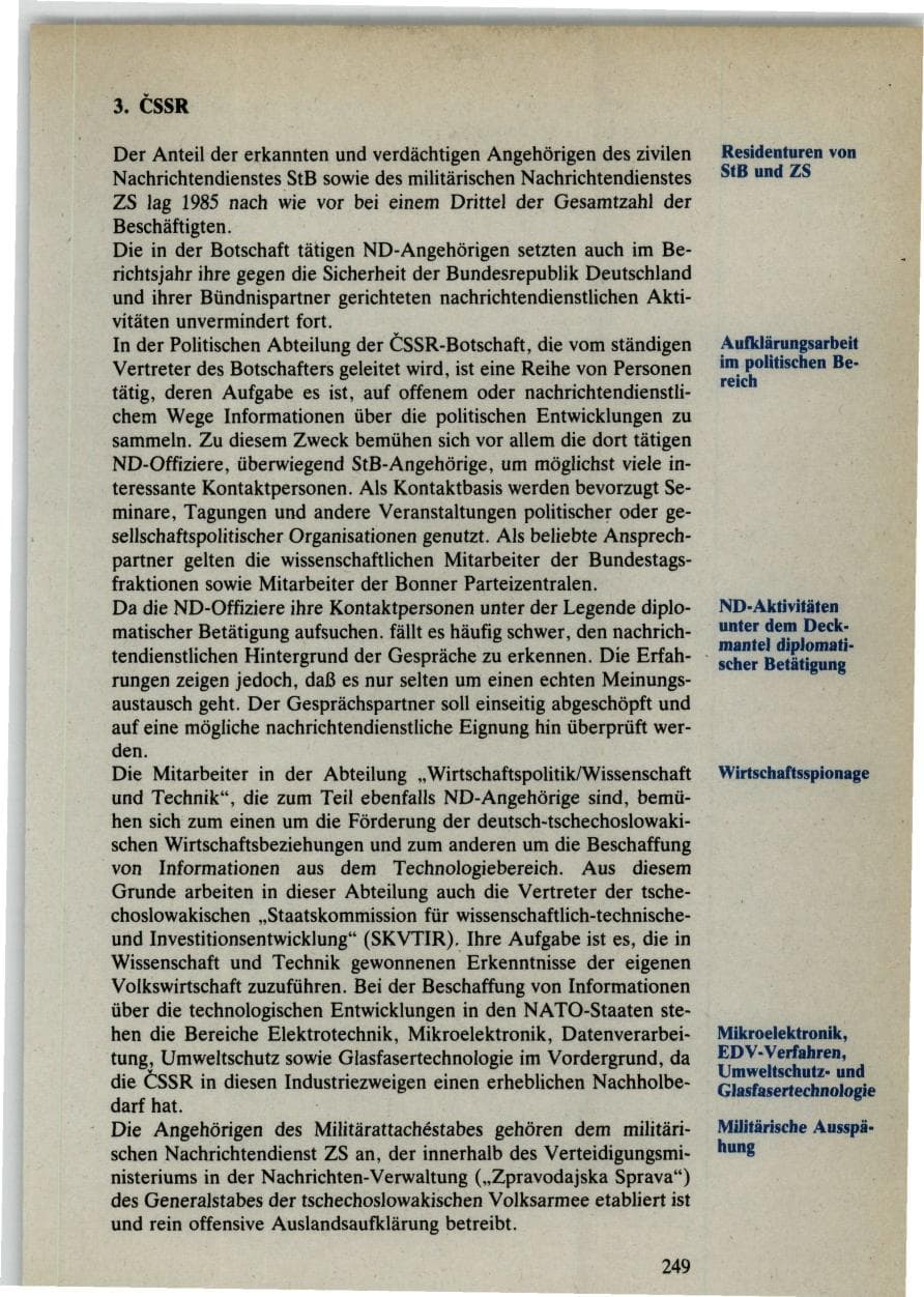 Seite 247 des Verfassungsschutzbericht 1985 Bund