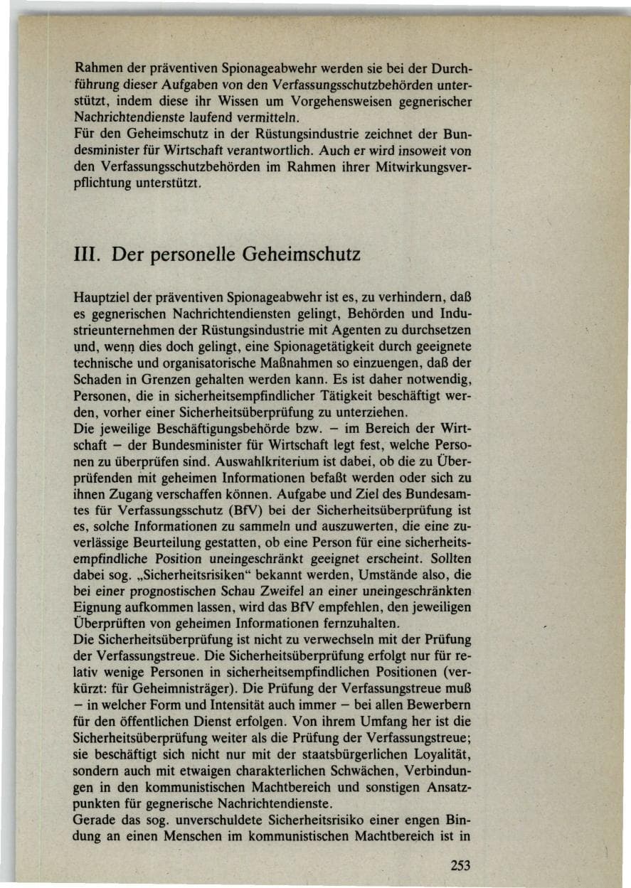 Seite 251 des Verfassungsschutzbericht 1985 Bund